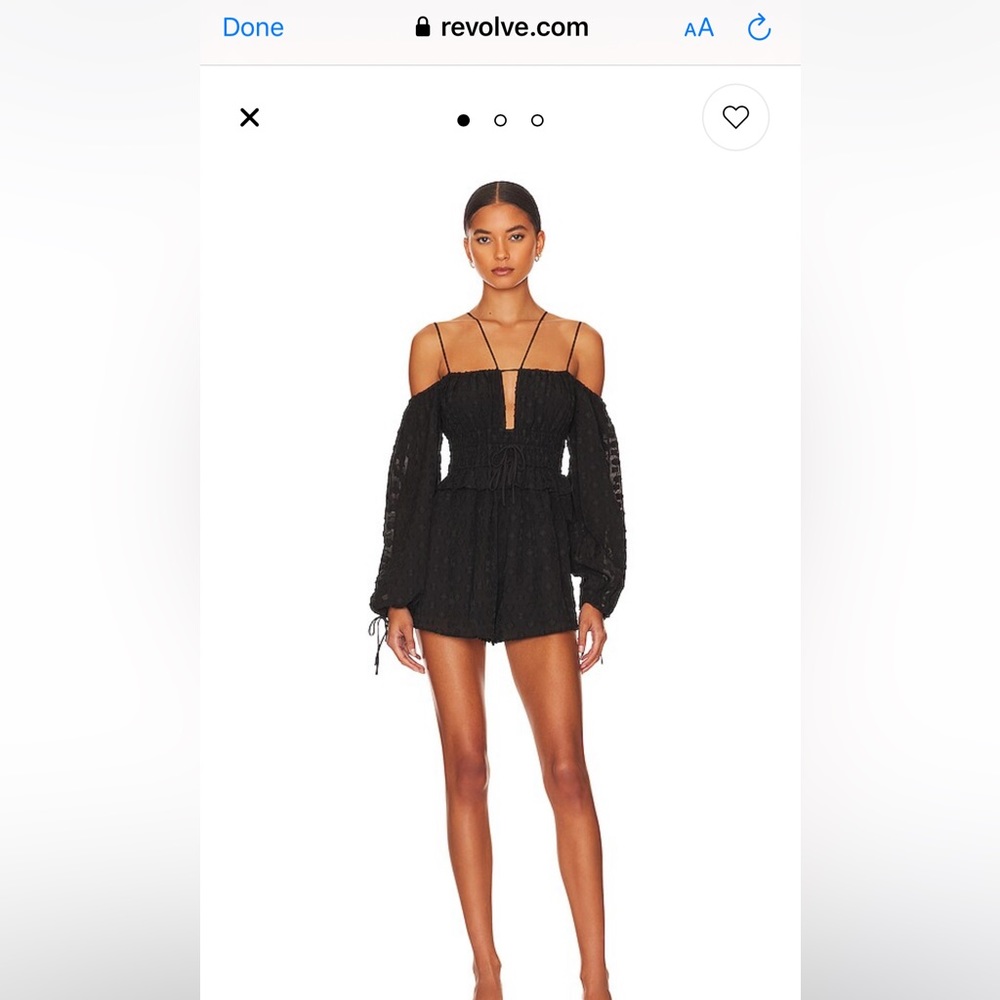 Magee Romper in Black TULAROSA black xs Revolve